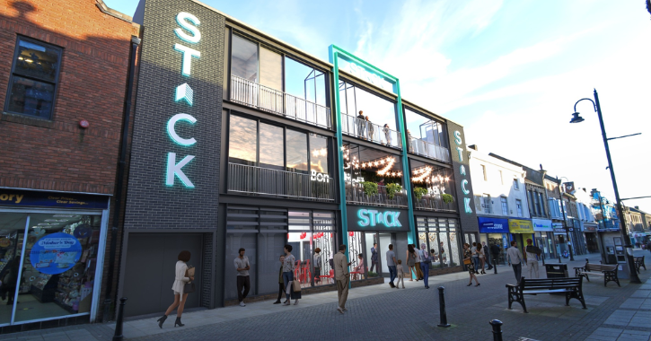 CGI image of what STACK will look like on Bishop Auckland high street.